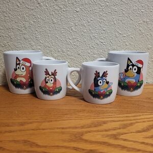 NWOT Galerie Bluey Set of 4 Mugs